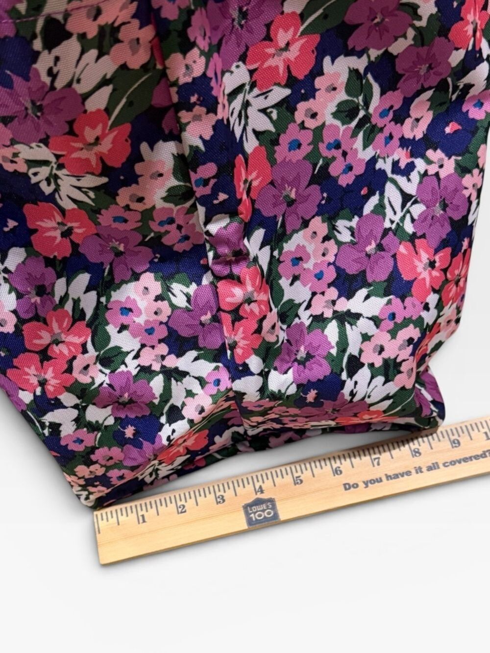 Vera Bradley Large Tote Bag Floral Print Purple Pink - Picture 12 of 12